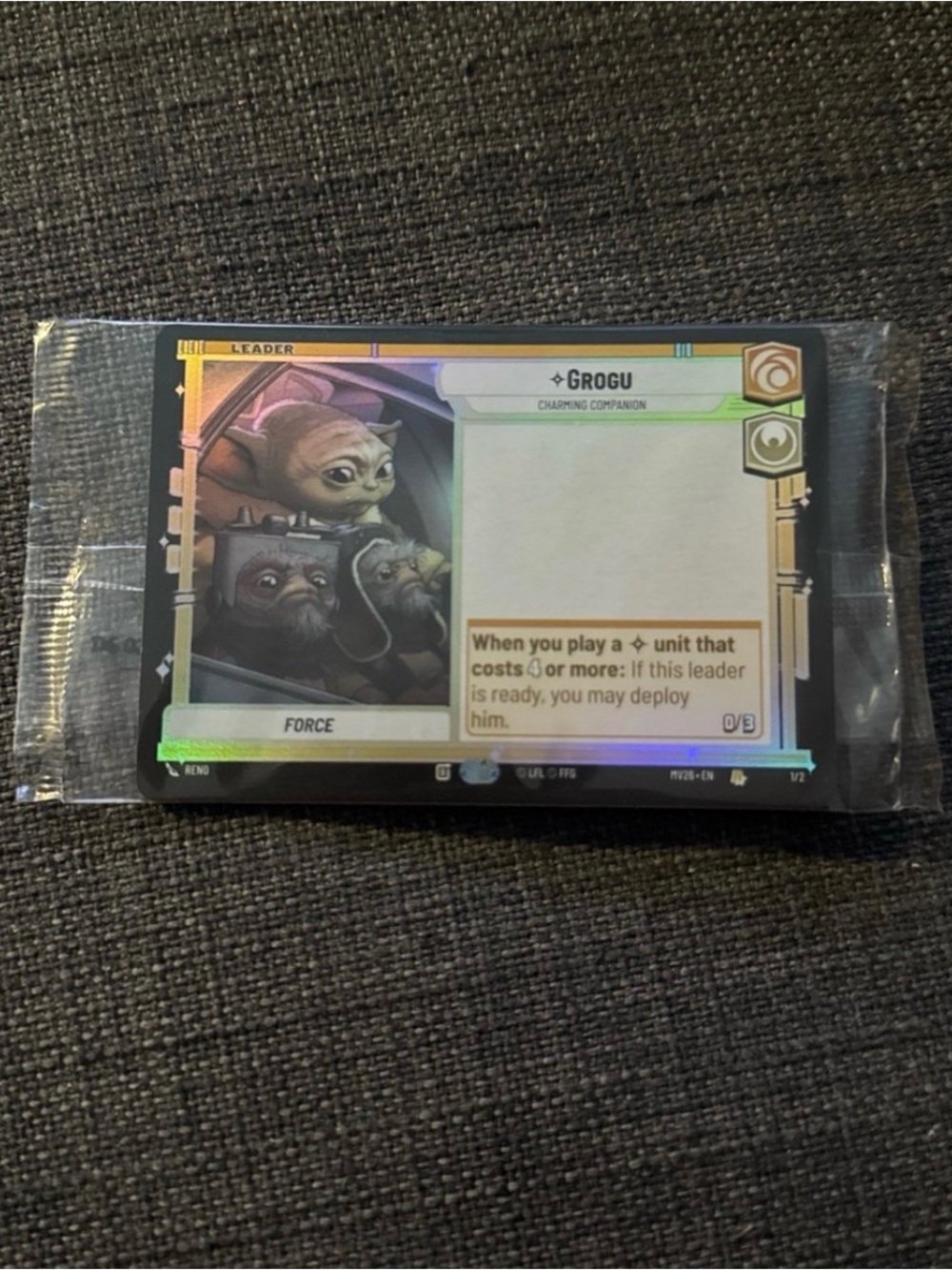 Star Wars Grogu Trading Card - Green, Black, White